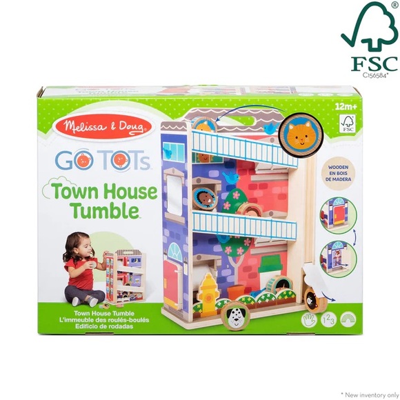 Melissa & Doug Go Tots Town House Tumble - Red, Blue, Yellow - Picture 1 of 7